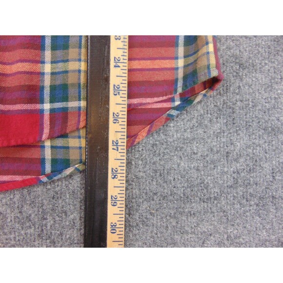 Onward Reserve Flannel Shirt Mens Med Red Green Plaid Camping‎ Outdoors - Picture 6 of 8